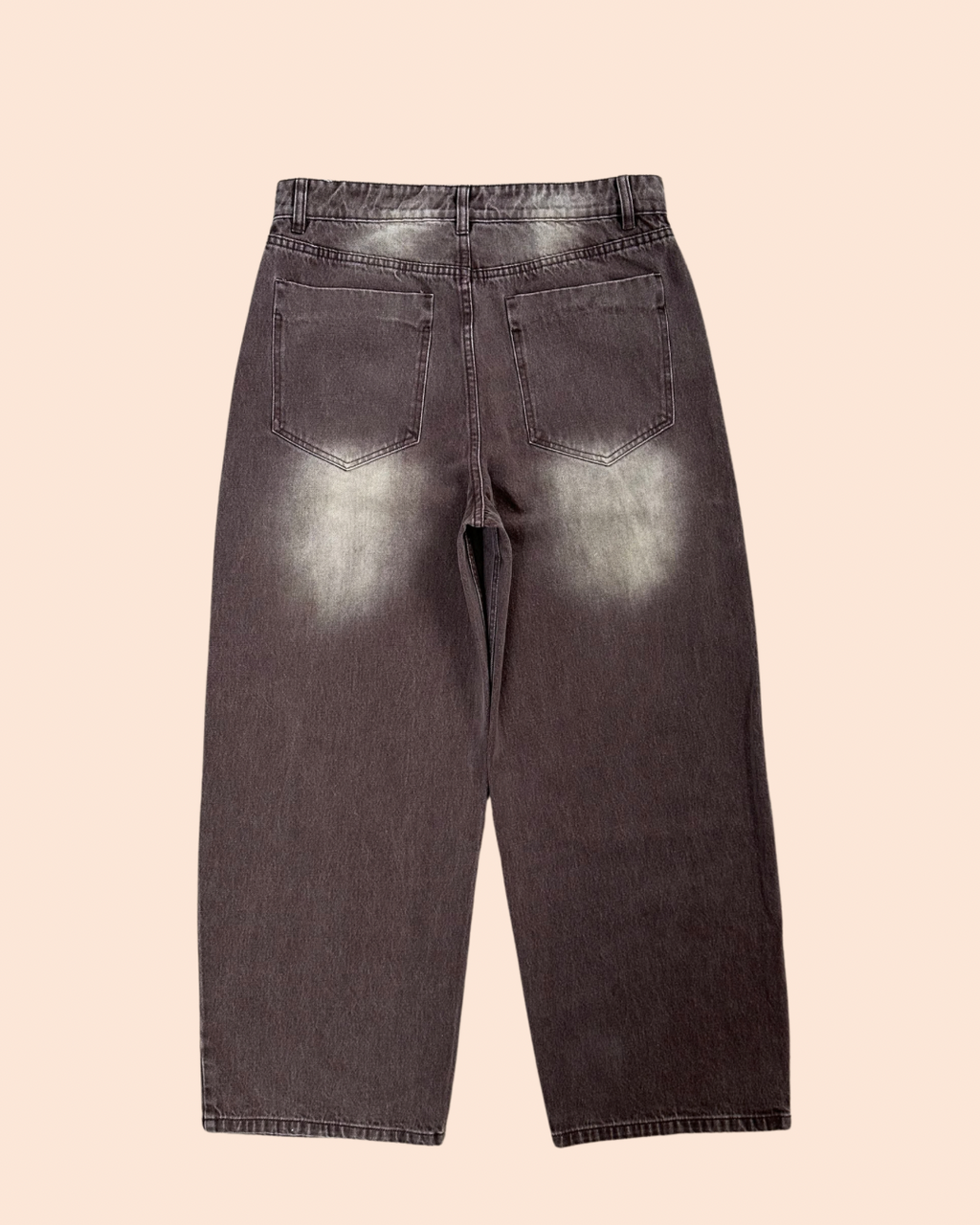 Kickin' up Dust V1 - Baggy fit Faded Brown Wash Jeans
